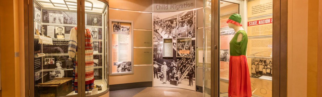 Image of museum display about 20th Century migration