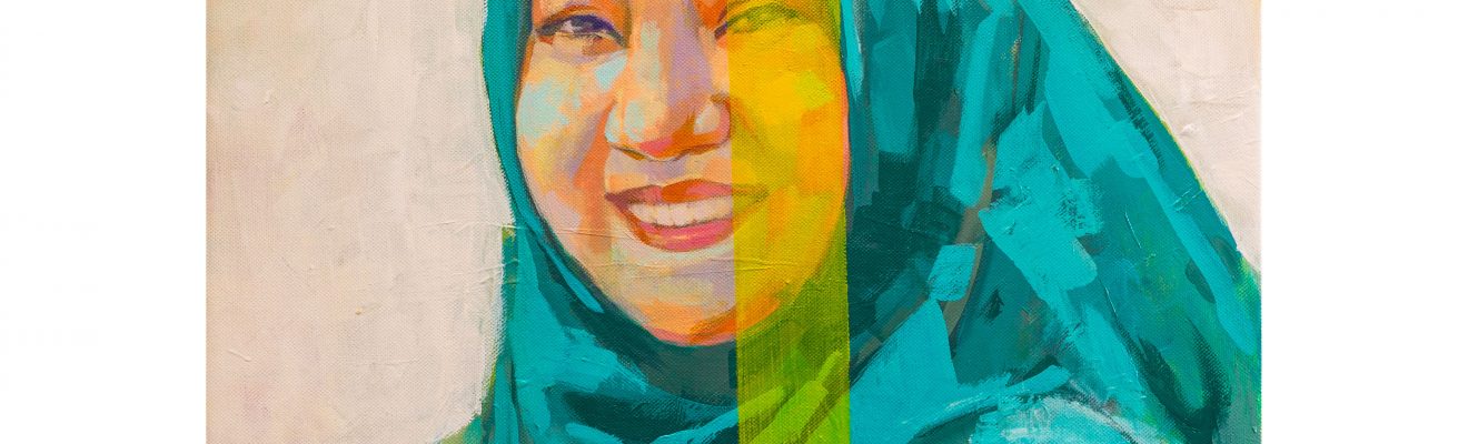 Smiling woman wearing a hijab