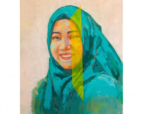 Smiling woman wearing a hijab